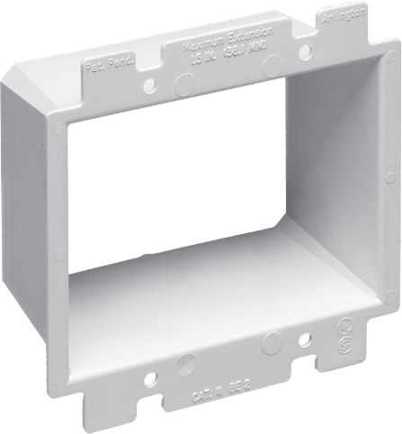 Arlington BE2 2-Gang Box Extender, Plastic (100-Pack)