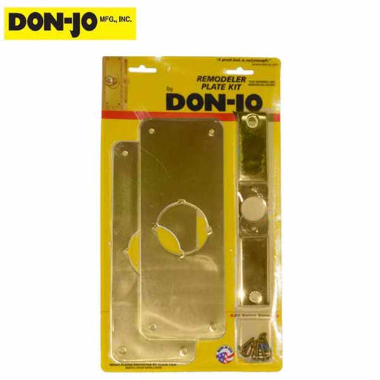 Don-Jo RPK-109-605 Remodeler Plate, 3-1/2" x 9", Bright Brass
