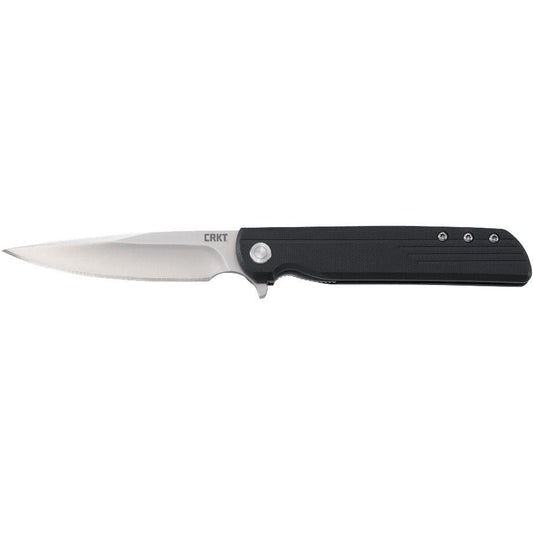 CRKT 3801 LCK+ Folding Knife Assisted Opening 3-1/3" Blade, Black
