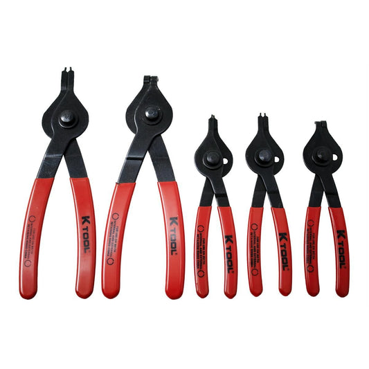 K Tool International KTI55001 Snap Ring Pliers Set Reversible (5-Piece)