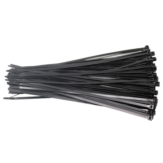 K Tool International KTI78110 Cable Zip Tie, 11" Black, 50 lb Tensile (100-Pack)