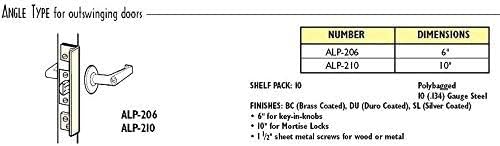 Don Jo ALP-206-DU Angle Type Latch Protector for Outswinging Doors