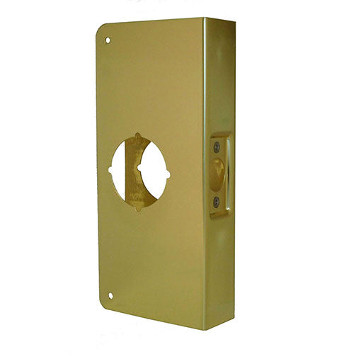 Don Jo 2-PB-CW Wrap Around Plate, 4" x 9", Bright Brass Finish