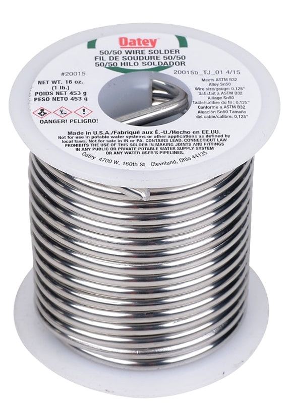 Oatey 20015 Leaded Solder, Silver, 1 lb