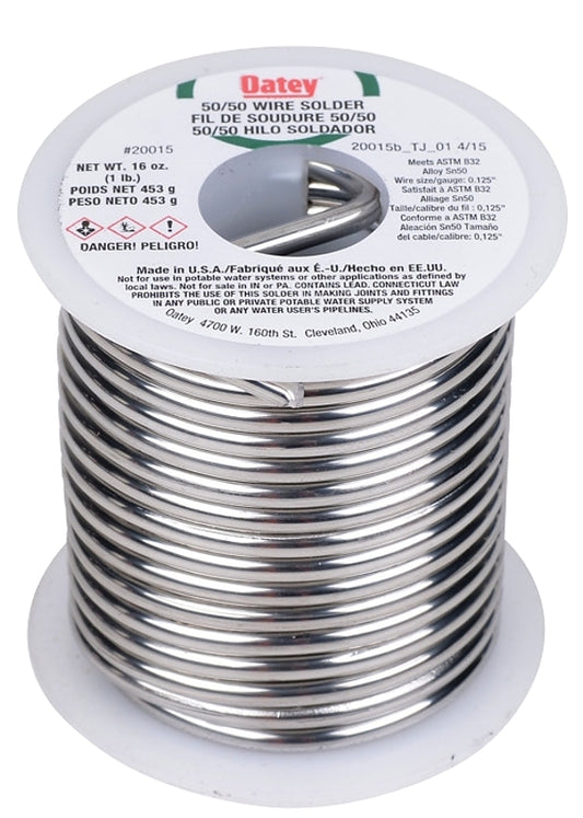 Oatey 20015 Leaded Solder, Silver, 1 lb