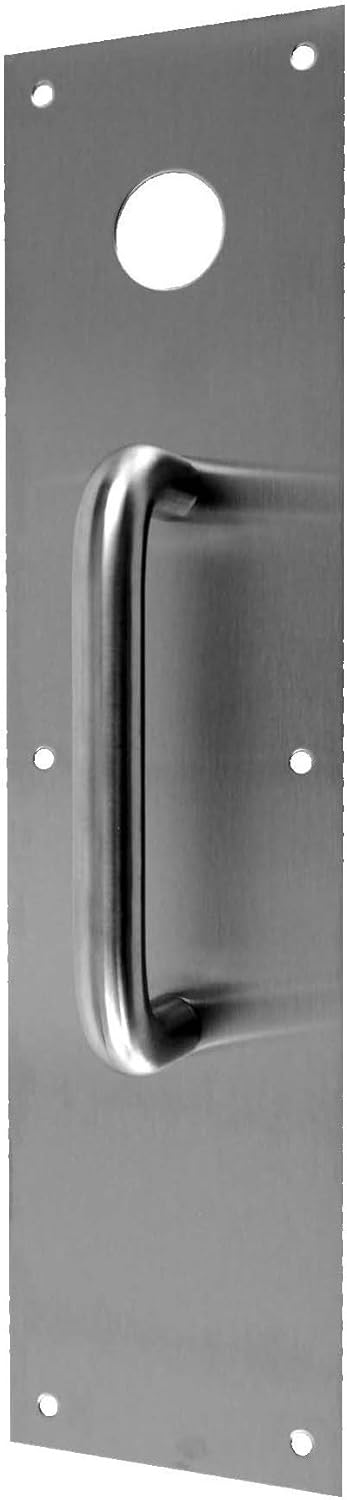 Don-Jo CFK-7115-630 Pull Plate, 4” x 16”, with 6” CTC Pull, Satin Stainless Steel