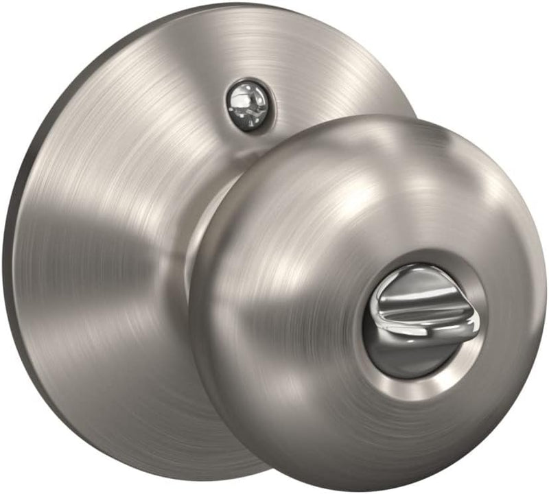 Schlage F51A PLY 619 KD Plymouth Entry Lock, Keyed Different, Satin Nickel