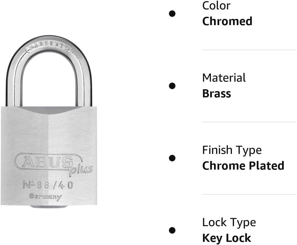Abus 88/40C KA Chrome Plated Brass Padlock