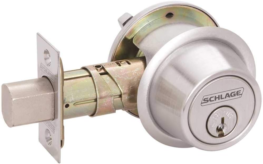 Schlage B560P 626 KA4 Grade 2 Deadbolt, Satin Chrome