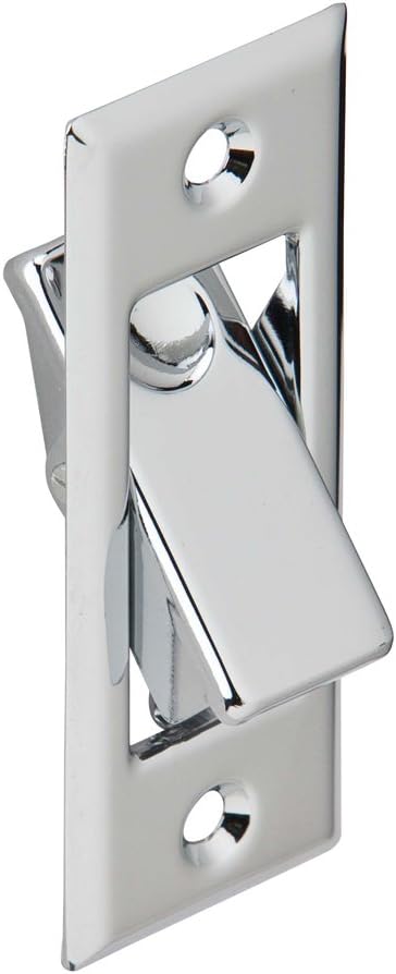 Ives by Schlage 42B26 Brass Pocket Door Bolt, Bright Chrome