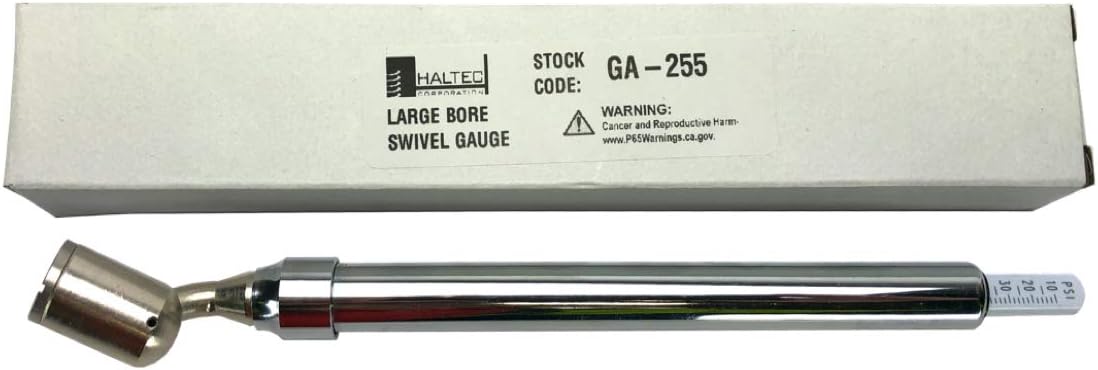 Haltec GA255 Large Bore Swivel Foot Air Gauge 10-150 PSI