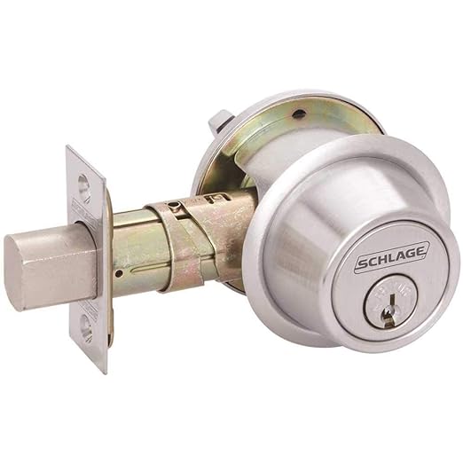 Schlage B560P 626 KA4 Grade 2 Deadbolt, Satin Chrome