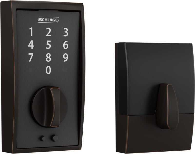 Schlage BE375 CEN Touchscreen Deadbolt Lock Century Trim