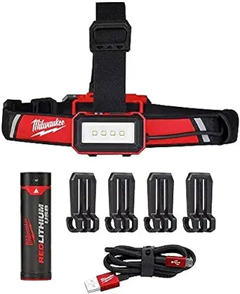 Milwaukee 2115-21 600 Lumens USB Rechargeable Low-Profile Headlamp Kit