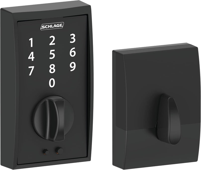 Schlage BE375 CEN Touchscreen Deadbolt Lock Century Trim