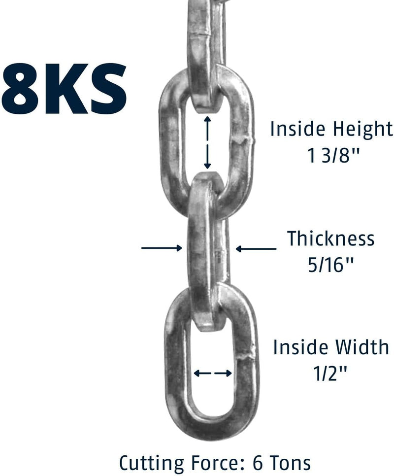 ABUS 00713 8KS, 5/16", 6' Chain and Sleeve