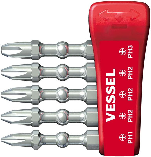 Vessel Tools IBMG50K001 Impact Ball Assort Bits X50 with MAG Charge Holder Kit (5-Piece)