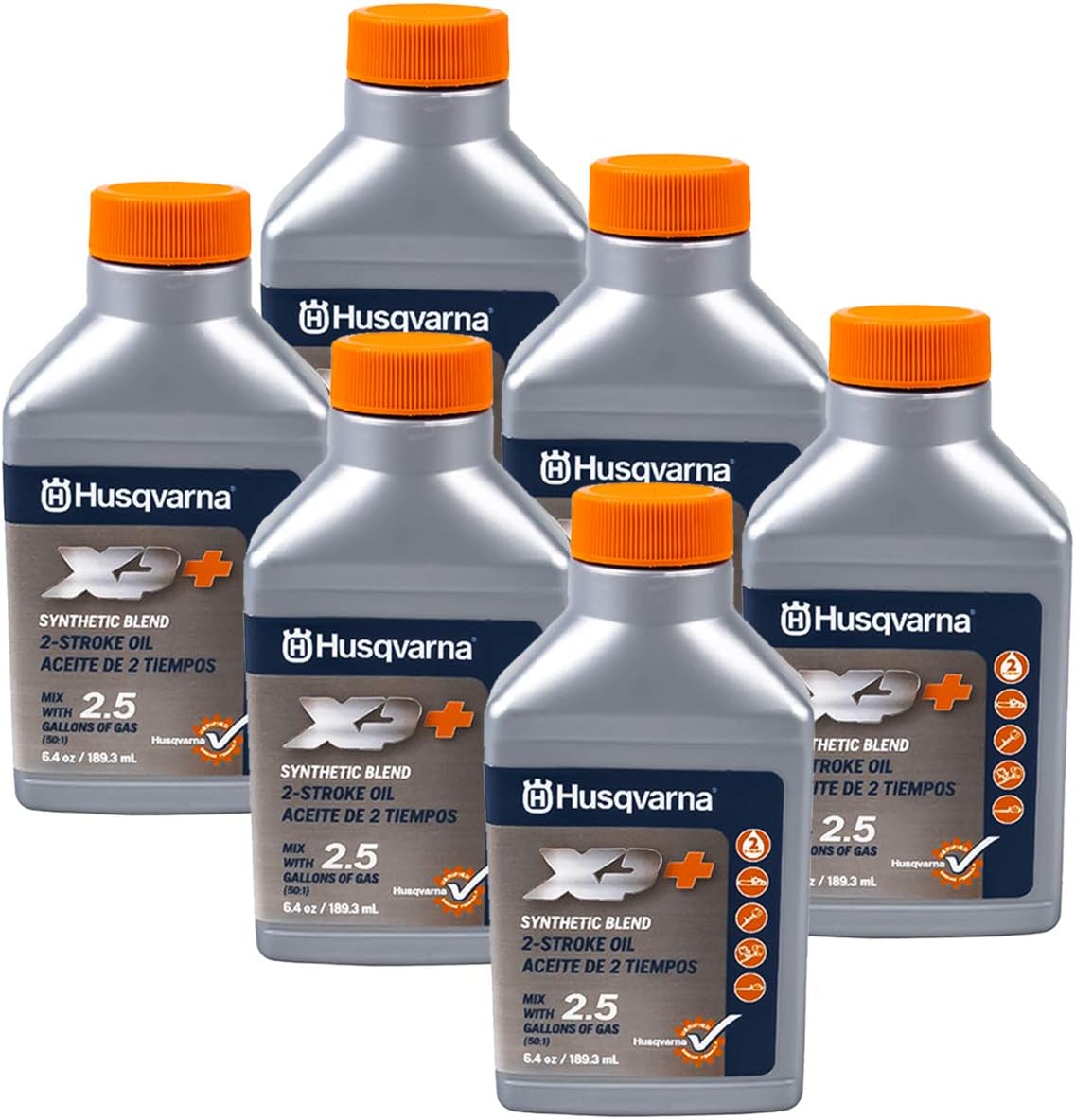 Husqvarna 593152303 XP+ 2-Stroke Oil 6.4 oz. (6-Pack)