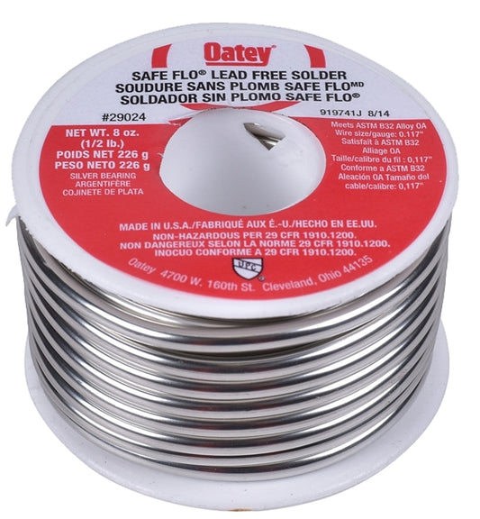 Oatey 29024 Safe-Flo Wire Solder, 1/2 lb