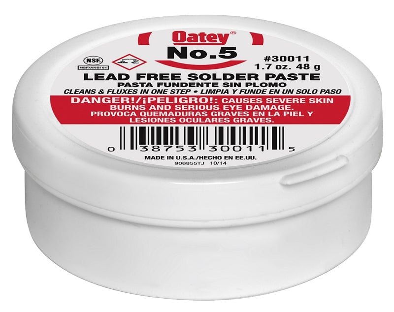 Oatey 30011 Lead Free Solder Paste, 1.7 oz
