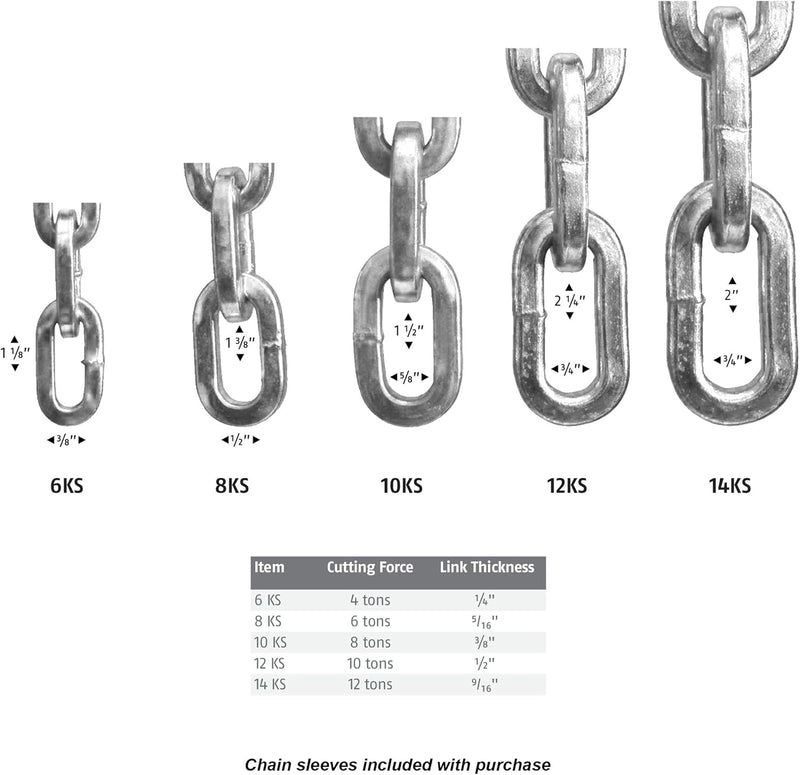 ABUS 4KS 9/6", High-Security Chain Per Foot