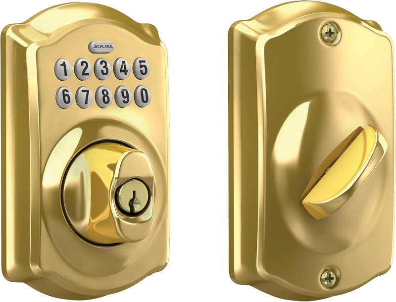 Schlage BE365 CAM Electronic Pushbutton Deadbolt Lock