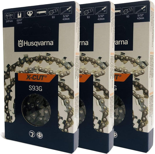 Husqvarna 585422156 16" X-CUT S93G 3/8" Mini .050 Saw Chain (3-Pack)