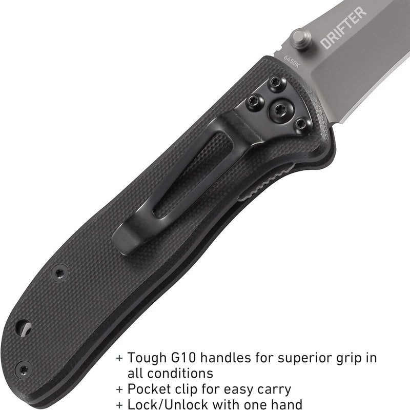 CRKT 6450K Drifter Pocketknife, Razor sharp