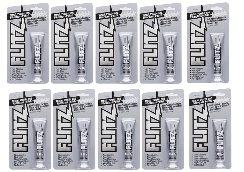 Flitz FZBP03511 Metal Polish Paste 1.76 oz (10-Pack)