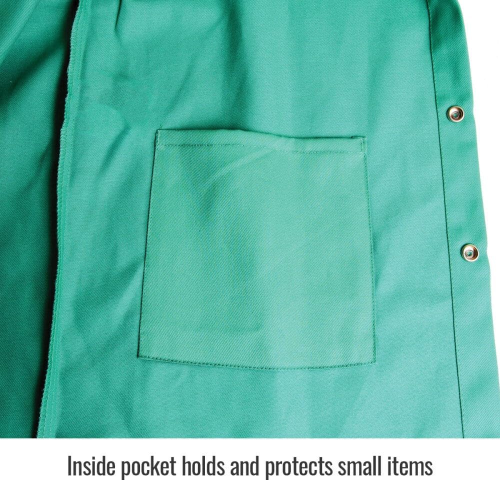 Black Stallion F9-30C Flame Resistant Cotton Welding Jacket, Green