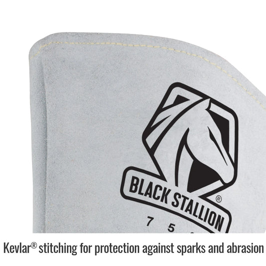 Black Stallion 750L Grain Elkskin Stick Welding Gloves Nomex Lined, Large