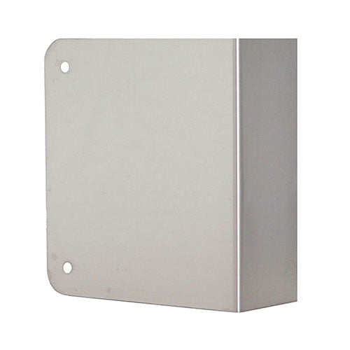 Don Jo 80-S-CW Wrap Around Cover Plate, 4-1/4" x 4-1/2”, Satin Stainless Steel Finish