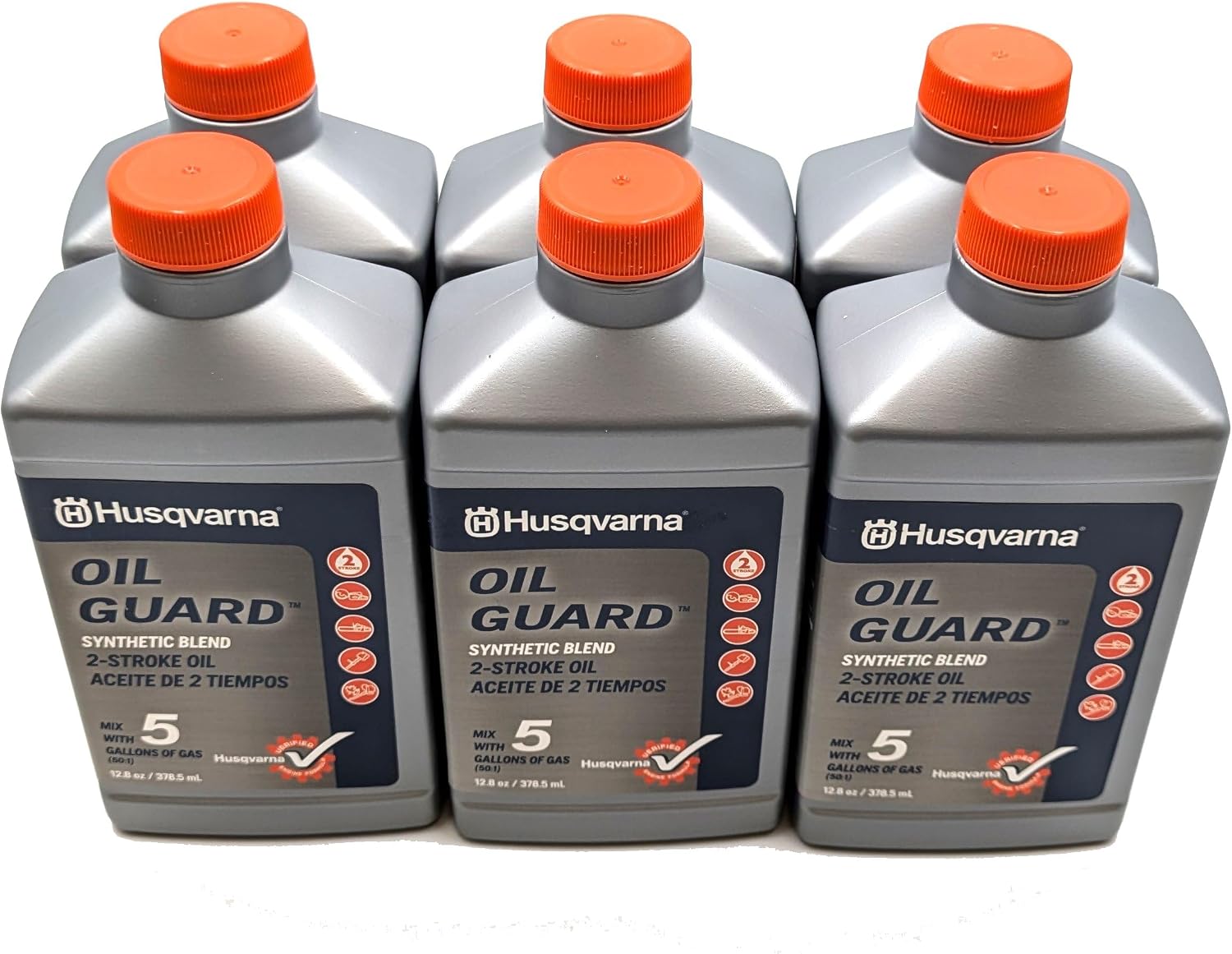Husqvarna 593152703 Oil Guard 2-Stroke Oil for Power Cutters 12.8 oz. (6-Pack)