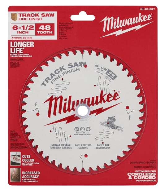 Milwaukee 48-40-0627 6-1/2” Diameter Track Saw Blade Tungsten Carbide Cutting Edge