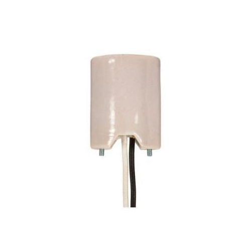 Satco  80/1376  Keyless Porcelain Mogul Socket, 2 Wireways, 1/2" Strip Leads