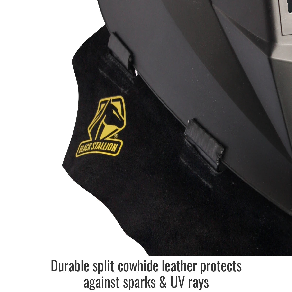 Black Stallion AH5040-BK Split Cowhide Welding Helmet Bib, Black