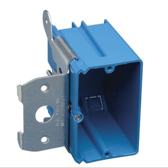 Carlon B121ADJ-40R 1-Gang 21 in³ Electrical PVC New Work Electrical Switch and Outlet Box with Adjustable Bracket