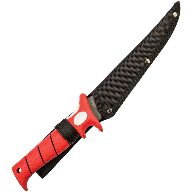 Bubba Blade BUB17F Tapered Flex Fillet Knife 7", Red