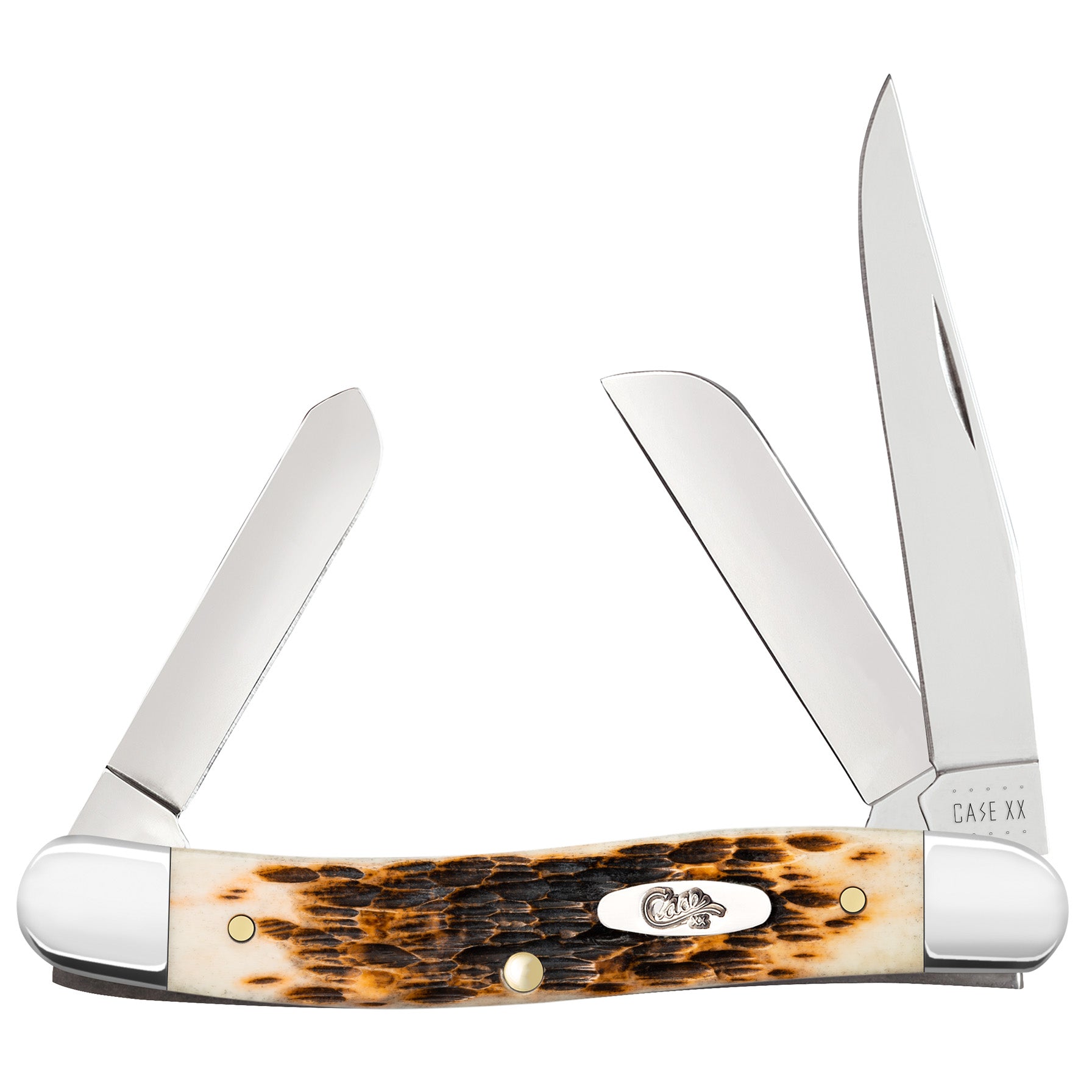 Case & Sons Cutlery 00042 6318 SS Amber Medium Stockman