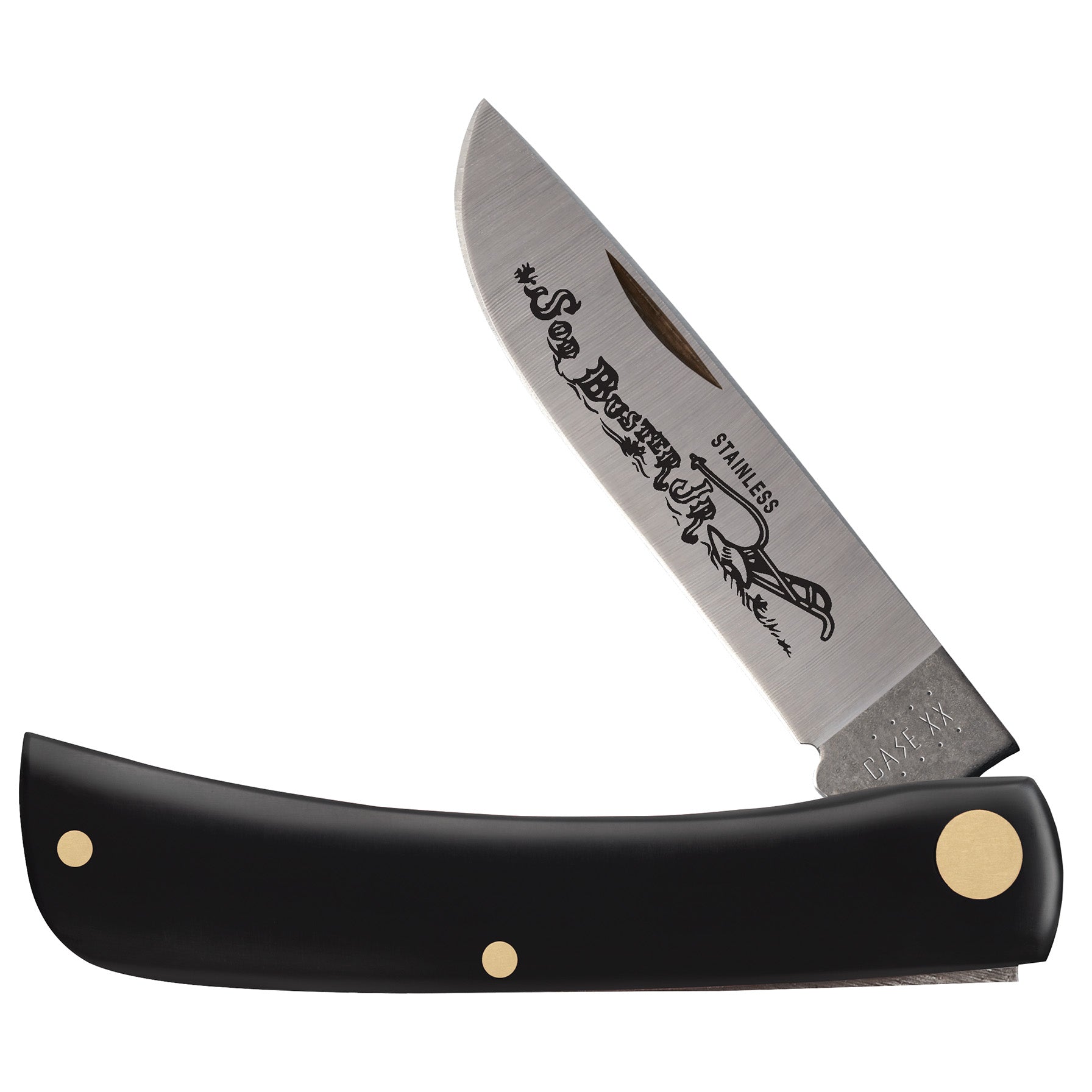 Case & Sons Cutlery 00095 2137 SS Black Synthetic Sod Buster Jr