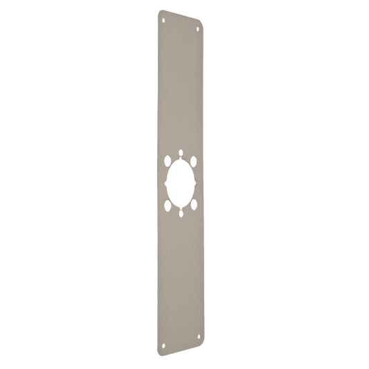 Don Jo RP-13515-630-2 Remodeler Plate, 3-1/2" x 15", 2-1/8" Centered Hole, Satin Stainless Steel Finish