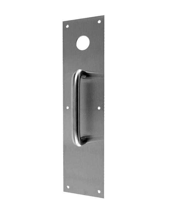 Don-Jo CFK-7115-630 Pull Plate, 4” x 16”, with 6” CTC Pull, Satin Stainless Steel