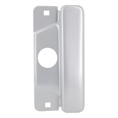 Don Jo ELP-208-SL Latch Protector for Outswinging Doors with Electric Strikes, 3-1/2" x 8”, Aluminum Painted Finish