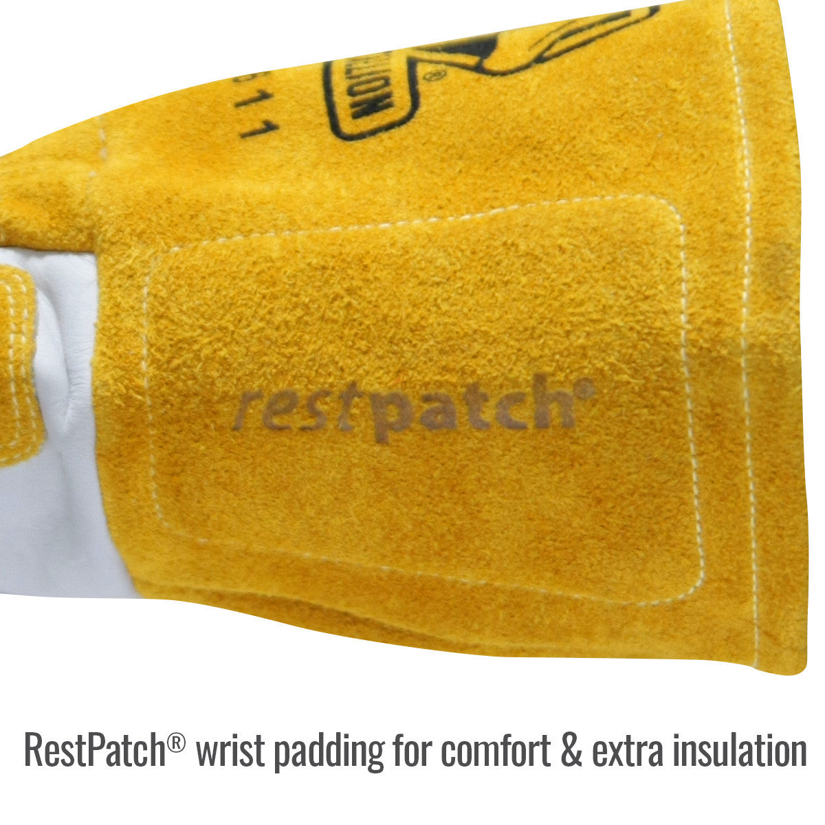 Black Stallion GM1611-WT-2XL Grain Cowhide MIG Welding Gloves, XX-Large