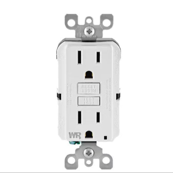 Leviton M02-GFWT1-03W 15 Amp 125-Volt Self-Test Tamper Resistant/Weather Resistant GFCI Duplex Outlet, White (3-Pack)