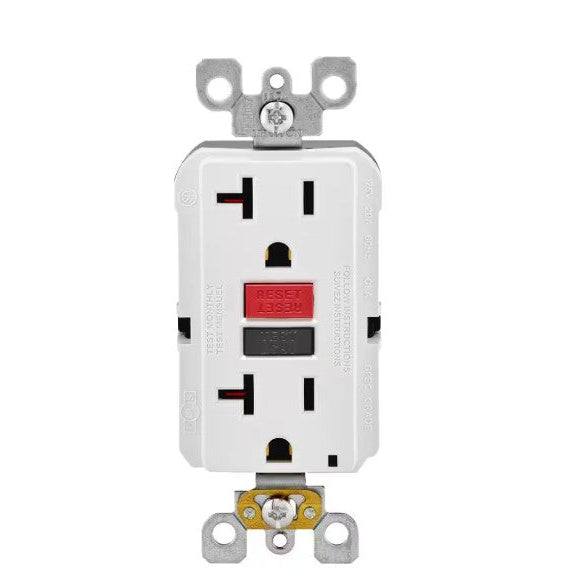 Leviton R12-GFNT2-0RW 20 Amp Self-Test SmartlockPro Slim Duplex GFCI Outlet, White