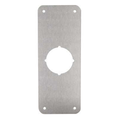 Don Jo RP-13509-630 Remodeler Plate, 3-1/2" x 9", 2-1/8" Centered Hole, Satin Stainless Steel Finish