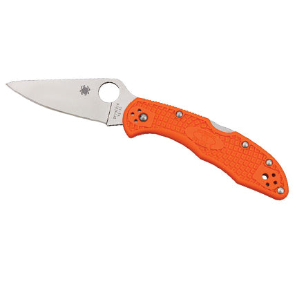 Spyderco C11FPOR Delica SL/PL Orange FLAT GROUN