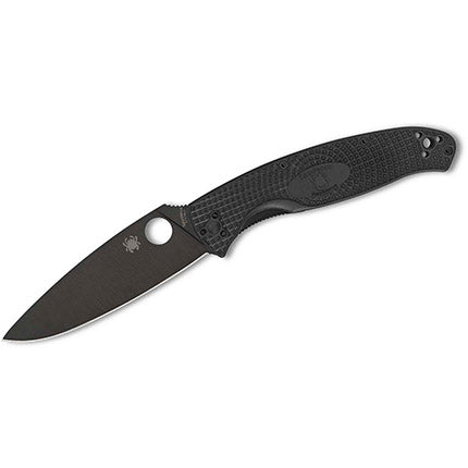 Spyderco C142PBBK Resilience BL/PL Black FRN