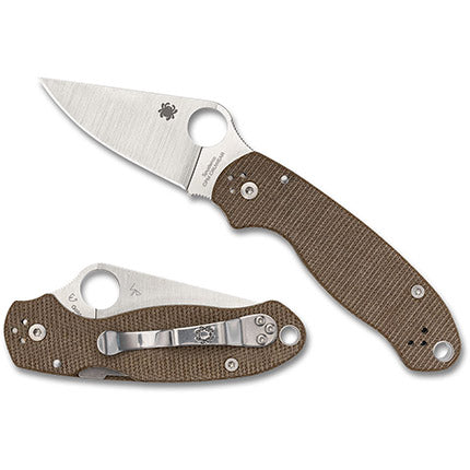 Spyderco C223MPCW Para 3 Brown Canvas Micarta